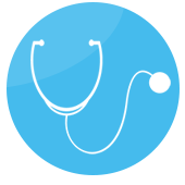 blue stethoscope Icon